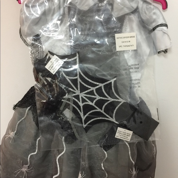 Gothic Spider  Bride Girls Costume Size M (8-10) - Picture 3 of 8